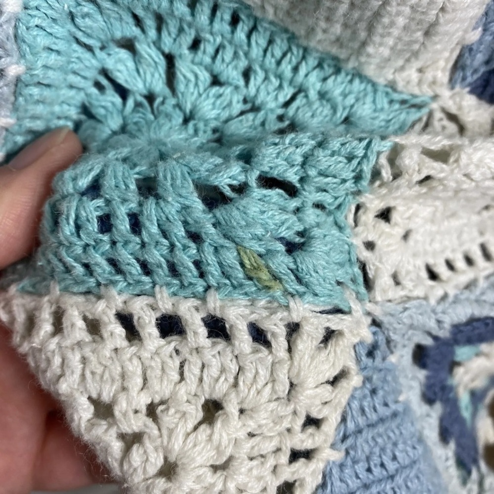 Vintage Granny Square Patchwork Lightweight Sweat… - image 6